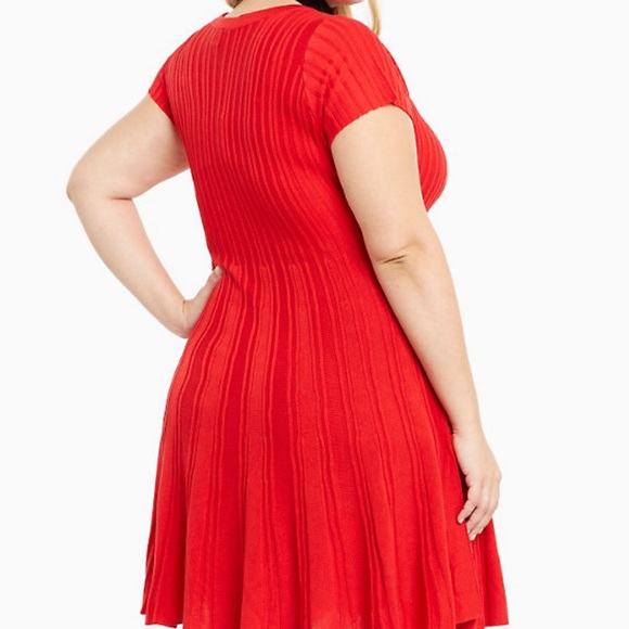 Torrid Red Ribbed Knit Sweater Dress Size 3X - Picture 2 of 8